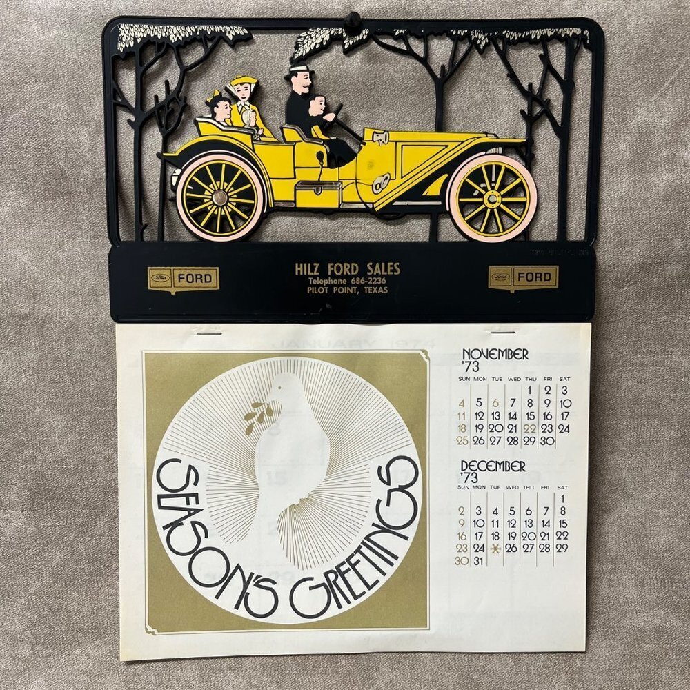 1973 Antique Car (Ford) Advertising Calendar New